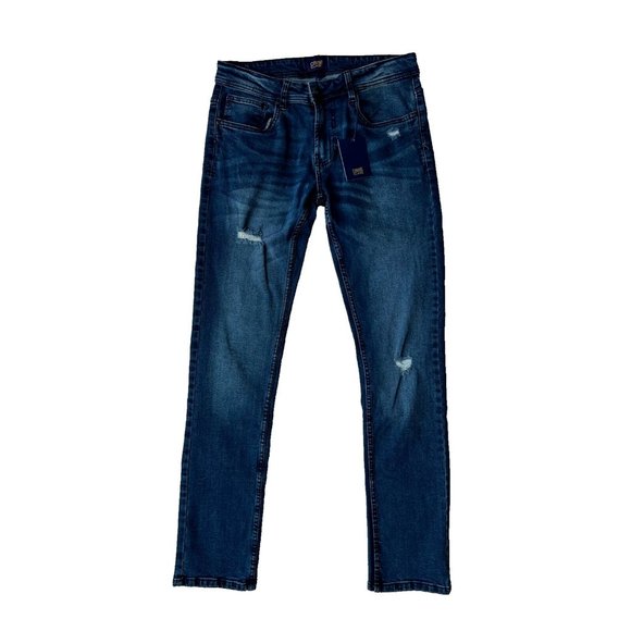 Cavalli Class by Roberto Cavalli Slim Straight Distress Denim Jeans ( 30 ) - Picture 3 of 5